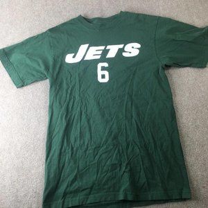 New York Jets Mark Sanchez 6 Mens Shirt Green Medium Short Sleeve Reebok